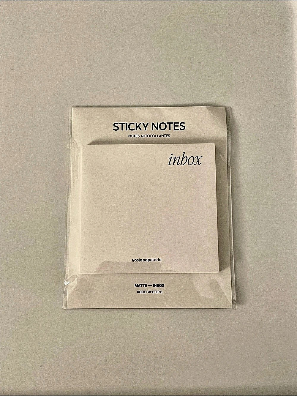 Matte White Inbox Sticky Notes by Rosie Paperterie